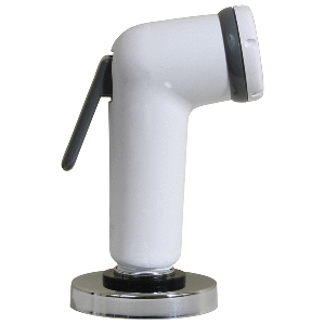 SCANDVIK STRAIGHT HANDLE PULL OUT SPRAYER - WHITE W/ 6' HOSE