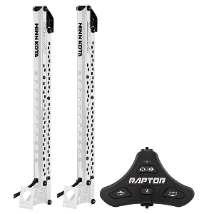 MINN KOTA RAPTOR BUNDLE PAIR 10' WHITE AA W/ FOOTSWITCH