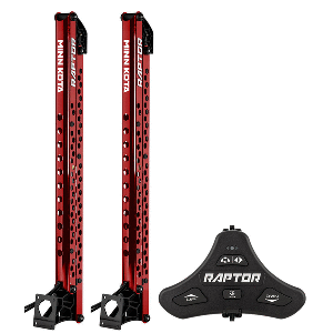 MINN KOTA RAPTOR PAIR BUNDLE 8' RED AA W/ FOOTSWITCH