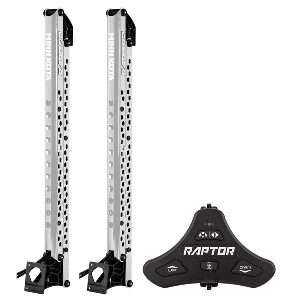 MINN KOTA RAPTOR PAIR BUNDLE 8' SILVER W/ FOOTSWITCH