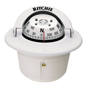 RITCHIE F-50W EXPLORER COMPASS FLUSH MOUNT - WHITE