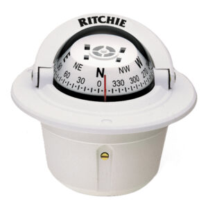 RITCHIE F-50W EXPLORER COMPASS FLUSH MOUNT - WHITE