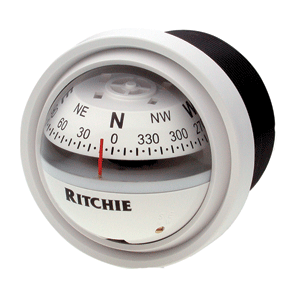 RITCHIE V-57W.2 EXPLORER COMPASS DASH MOUNT - WHITE