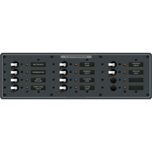 BLUE SEA 8375 PANEL DC 12 POS HORIZONTAL