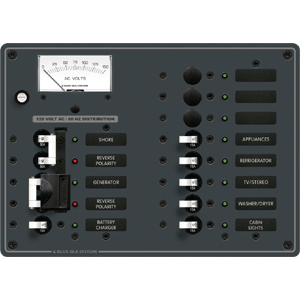 BLUE SEA 8462 BREAKER PANEL 120VAC 2 SOURCE