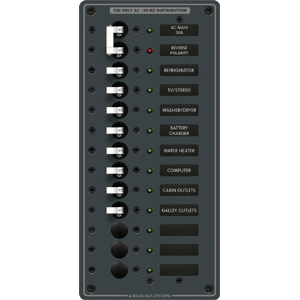 BLUE SEA 8485 BREAKER PANEL 120VAC 13POS