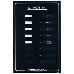 PANELTRONICS STANDARD DC 8 POSITION BREAKER PANEL W/LED'S