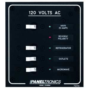 PANELTRONICS STANDARD AC 3 POSITION BREAKER PANEL & MAIN