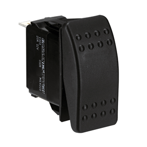 PANELTRONICS SWITCH DPDT BLACK ON/OFF/ON WATERPROOF ROCKER