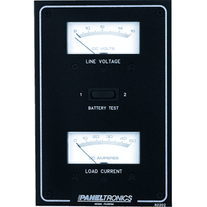 PANELTRONICS STANDARD DC METER PANEL W VOLTMETER & AMMETER