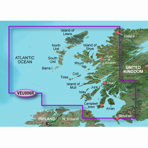 GARMIN VEU006R SCOTLAND WEST COAST BLUECHART G3 VISION