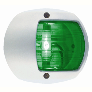 PERKO LED SIDE LIGHT 12V GREEN W/ WHITE PLASTIC