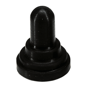 PANELTRONICS RUBBER BOOT ROUND SHAPE 23/32 DIA 7/8 H BLACK