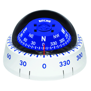 RITCHIE XP-99W KAYAKER COMPASS SURFACE MOUNT - WHITE