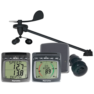 RAYMARINE WIRELESS SPEED DEPTH WIND SYSTEM W/ TRIDUCER