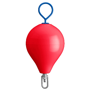 POLYFORM MOORING BUOY W/ IRON 13.5" DIAMETER RED