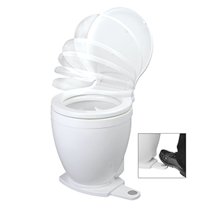 JABSCO LITE FLUSH 12V ELECTRIC TOILET WITH FOOTSWITCH