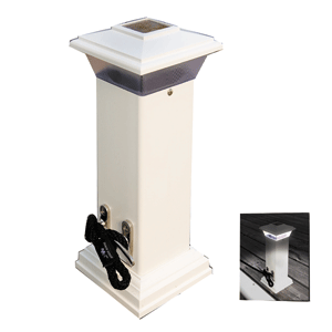 DOCK EDGE CLEATLITE SOLAR DOCK LIGHT W/ SS MOORING CLEAT 12"