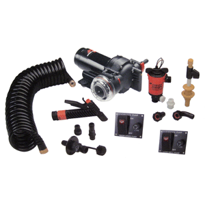 JOHNSON PUMP AQUA JET 5.2 GPH  WASH DOWN/550 LIVE WELL KIT