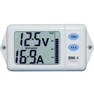 CLIPPER BM-1CW BATTERY MONITOR COMPACT WHITE 12V