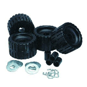 CE SMITH RIBBED ROLLER REPLACEMENT KIT 4 PACK BLACK