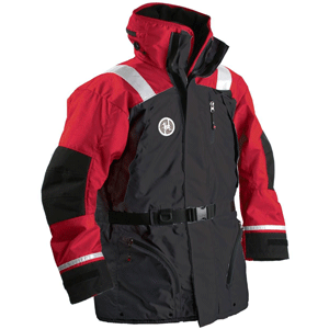 FIRST WATCH AC-1100 FLOTATION COAT MED RED/BLACK