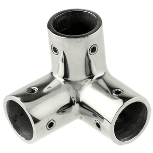 WHITECAP 1" SS 3 WAY CORNER FITTING