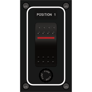 PANELTRONICS DC ILLUMINATED ROCKER SWITCH WITH FUSE