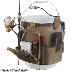 WILD RIVER WT3506 RIGGER 5 GAL BUCKET ORGANIZER W/ LIGHT AND