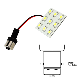 LUNASEA WHITE LED LIGHT BA15D 12V AC OR 10-30V DC