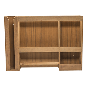 WHITECAP TEAK DISH/CUP/PAPER TOWEL RACK