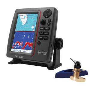 SITEX SVS-760CF CHARTPLOTTER & FISH FINDER KIT W/ BRONZE THRU