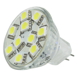 LUNASEA COOL WHITE LED BULB MR11 10V-30V DC