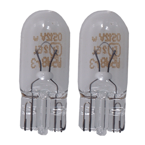 PERKO 12V 5 WATT WEDGE BASE BULB 2/CARD