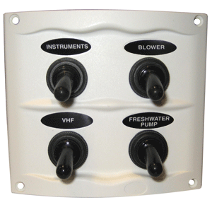 MARINCO WATERPROOF SWITCH PANEL 4 SWITCH WHITE