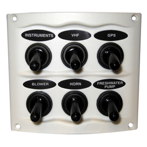 BEP WATERPROOF SWITCH PANEL 6 SWITCH WHITE