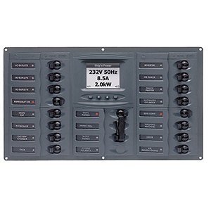 BEP AC CIRCUIT BREAKER PANEL WITH DIGITAL METERS 16SP 2DP