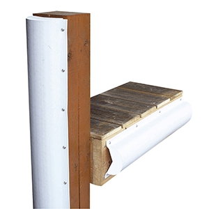 DOCK EDGE PILING BUMPER 6' WHITE ONE END CAPPED