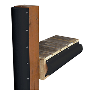 DOCK EDGE PILING BUMPER 6' BLACK ONE END CAPPED