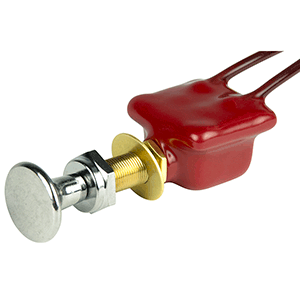 BEP PUSH-PULL SWITCH 10A SPST OFF-ON W/ WIRE LEADS