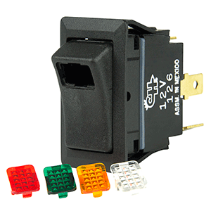 BEP ROCKER SWITCH 25A SPST ON/OFF MULTI COLOR LED 12V/24V