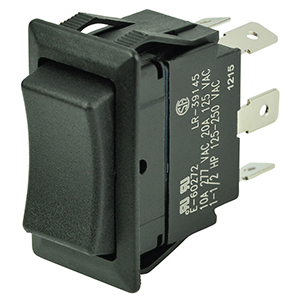 BEP ROCKER SWITCH 25A DPDT (ON)/OFF/(ON) 12V/24V