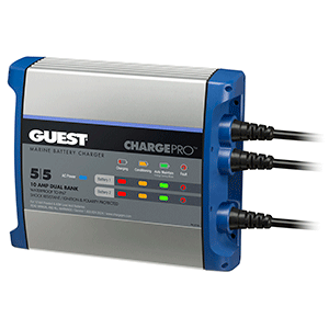 GUEST ON-BOARD BATTERY CHARGER 10A 12V 2 BANK 120V