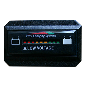 DUAL PRO BATTERY GAUGE 12V F/ ELECTRIC VEHICLE RECTANGLE