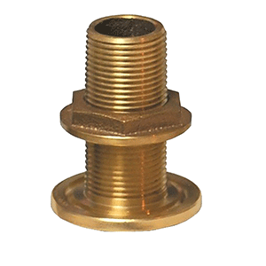 GROCO 1/2" BRONZE THRU-HULL FITTING WITH NUT