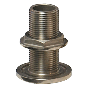 GROCO 1/2" STAINLESS STEEL THRU-HULL FITTING WITH NUT