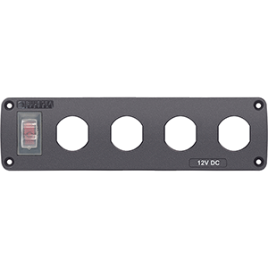 BLUE SEA 4369 ACCESSORY PANEL 15A BREAKER & 4 BLANK