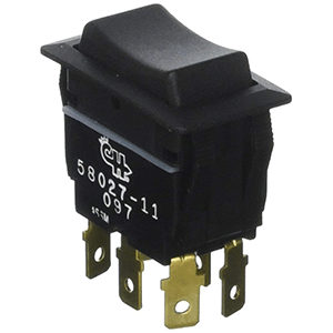 COLE HERSEE NON-ILLUMINATED ROCKER SWITCH (ON)-OFF-(ON)