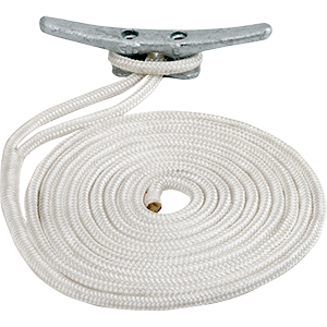 SEA DOG DOUBLE BRAIDED NYLON DOCK LINE 3/8" X 10' WHITE