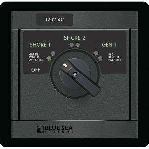 BLUE SEA 1482 ROTARY SWITCH  3 POSITIONS + OFF 30A 2 POLE